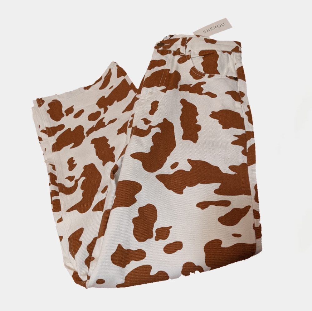 Cow Print Jeans